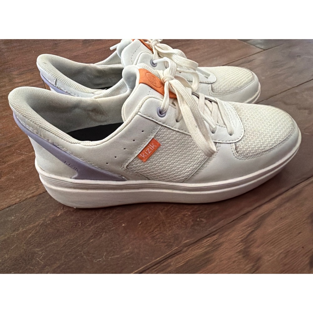 Kizik Prague Womens Hands Free Slip On Sneakers White  K3FC WHERWL01-1D 7.5 WIDE